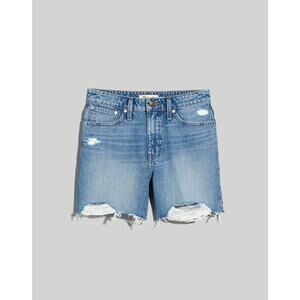 NWT Madewell Plus Curvy Relaxed Mid-Length Denim Shorts in Brockport Wash 22